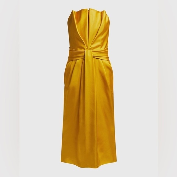 Brandon Maxwell Petal Front Cocktail Satin Dress NWT SZ 4✨✨🔥🔥 - Picture 8 of 16